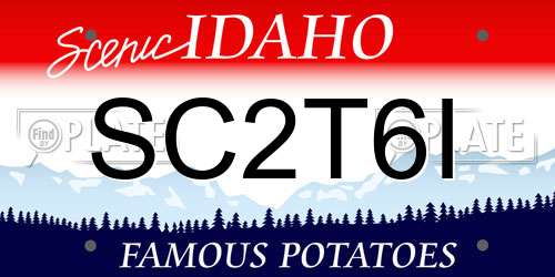 SC2T6I Idaho License Plate