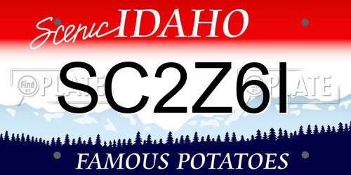 SC2Z6I Idaho License Plate