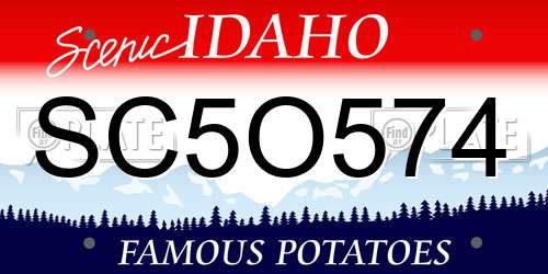 SC5O574 Idaho License Plate