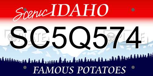SC5Q574 Idaho License Plate