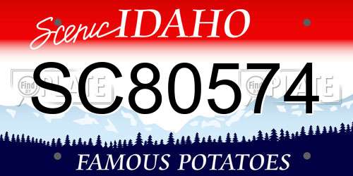 SC80574 Idaho License Plate