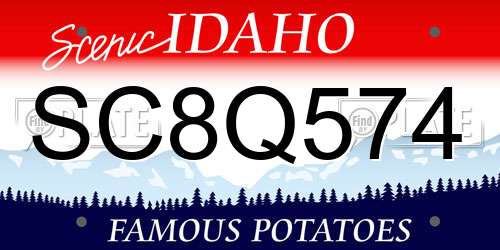 SC8Q574 Idaho License Plate