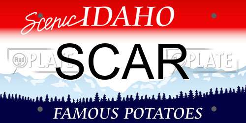 SCAR Idaho License Plate
