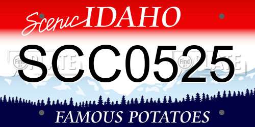 SCC0525 Idaho License Plate