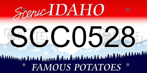SCC0528 Idaho License Plate