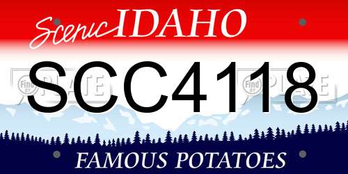 SCC4118 Idaho License Plate