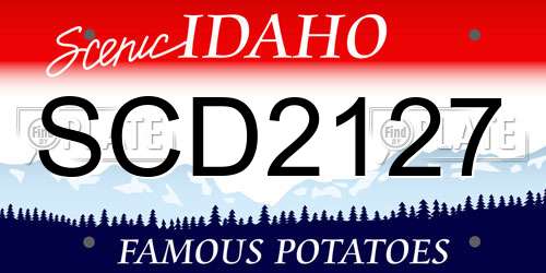 SCD2127 Idaho License Plate