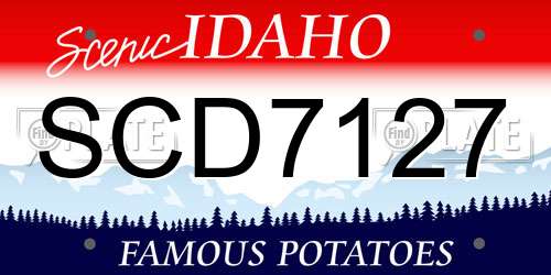 SCD7127 Idaho License Plate
