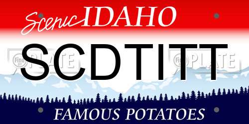 SCDTITT Idaho License Plate