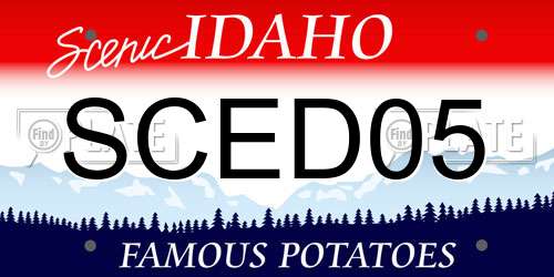 SCED05 Idaho License Plate