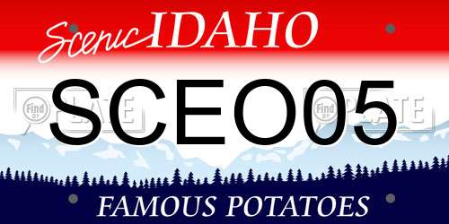 SCEO05 Idaho License Plate