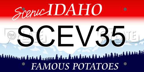 SCEV35 Idaho License Plate