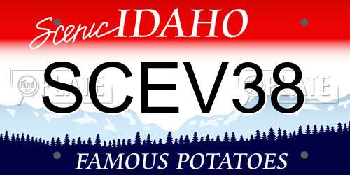 SCEV38 Idaho License Plate