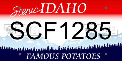 SCF1285 Idaho License Plate