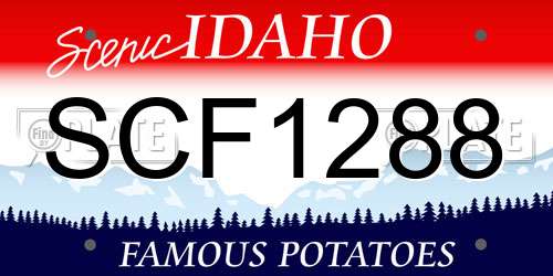 SCF1288 Idaho License Plate