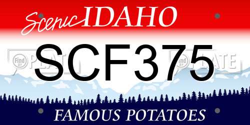 SCF375 Idaho License Plate