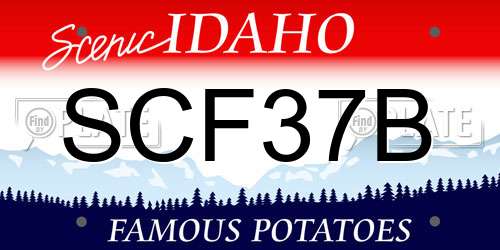 SCF37B Idaho License Plate