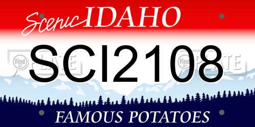 SCI2108 Idaho License Plate