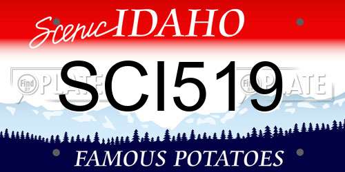 SCI519 Idaho License Plate