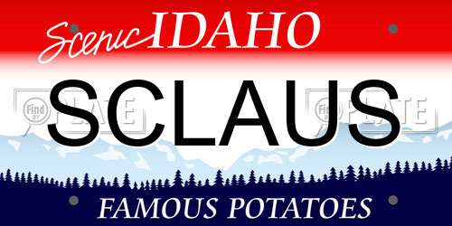 SCLAUS Idaho License Plate