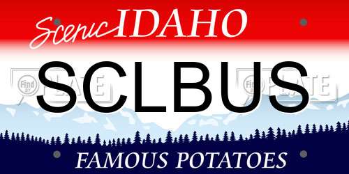 SCLBUS Idaho License Plate