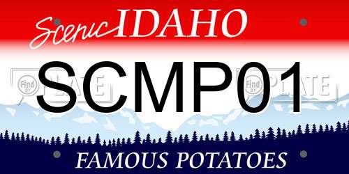 SCMP01 Idaho License Plate
