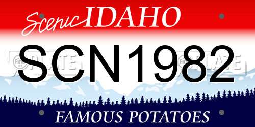 SCN1982 Idaho License Plate