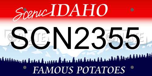 SCN2355 Idaho License Plate