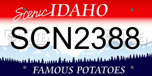 SCN2388 Idaho License Plate