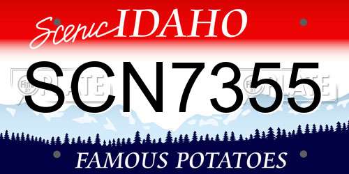 SCN7355 Idaho License Plate