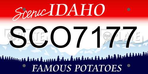 SCO7177 Idaho License Plate