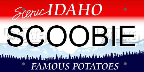 SCOOBIE Idaho License Plate