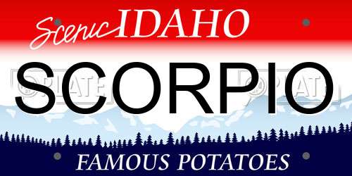 SCORPIO Idaho License Plate
