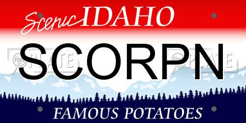 SCORPN Idaho License Plate