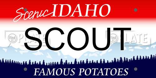 SCOUT Idaho License Plate