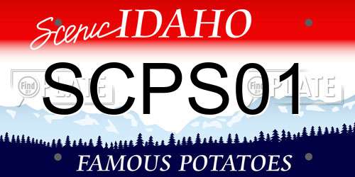 SCPS01 Idaho License Plate