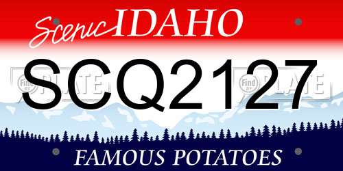 SCQ2127 Idaho License Plate