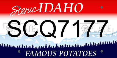 SCQ7177 Idaho License Plate