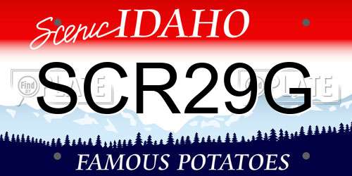SCR29G Idaho License Plate