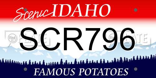 SCR796 Idaho License Plate