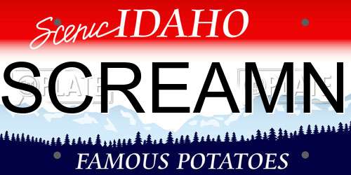 SCREAMN Idaho License Plate