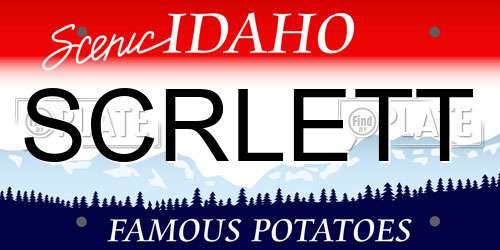 SCRLETT Idaho License Plate
