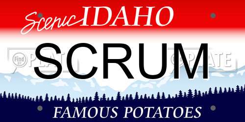 SCRUM Idaho License Plate