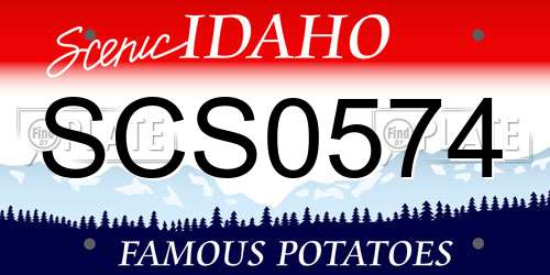 SCS0574 Idaho License Plate