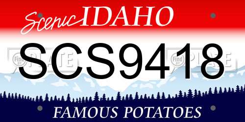 SCS9418 Idaho License Plate