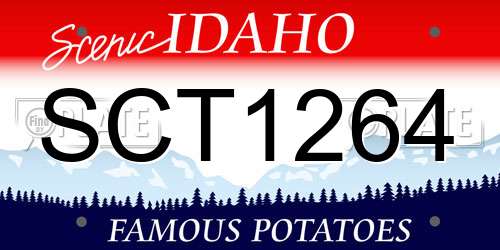 SCT1264 Idaho License Plate