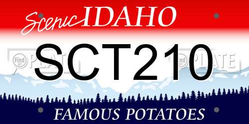 SCT210 Idaho License Plate