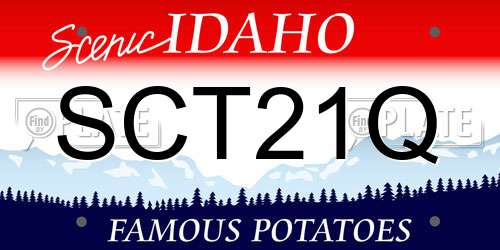 SCT21Q Idaho License Plate