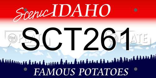 SCT261 Idaho License Plate