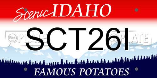 SCT26I Idaho License Plate